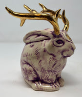 Golden 3rd Eye Jackalope Bud Vase