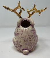 Golden 3rd Eye Jackalope Bud Vase